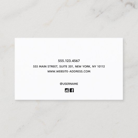 トレンディーホログラフィック署名スクリプトプロフェッショナル コーリングカード (裏面)