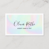 トレンディーホログラフィック署名スクリプトプロフェッショナル コーリングカード (正面)