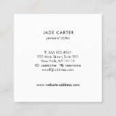 トレンディーホログラフィック虹彩色の名前 スクエア名刺 (裏面)