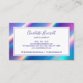 トレンディーホログラフィック虹色美しい 名刺 (裏面)