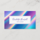 トレンディーホログラフィック虹色美しい 名刺 (正面)