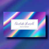 トレンディーホログラフィック虹色美しい 名刺