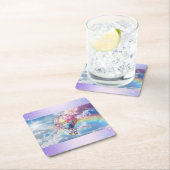 トレンディーホログラフィー熱気球紙コースター スクエアペーパーコースター (インサイチュ)