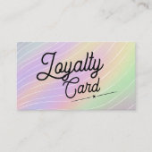 トレンディーホログラムエステティシャンスクリプトフォント ロイヤリティカード (正面)