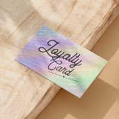 トレンディーホログラムエステティシャンスクリプトフォント ロイヤリティカード