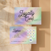 トレンディーホログラムエステティシャンスクリプトフォント ロイヤリティカード