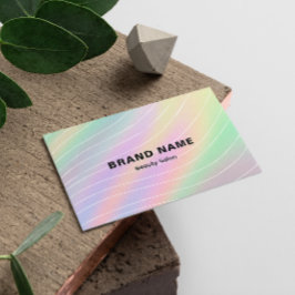 トレンディーホログラムエステティシャンフェミニンスタイル 名刺