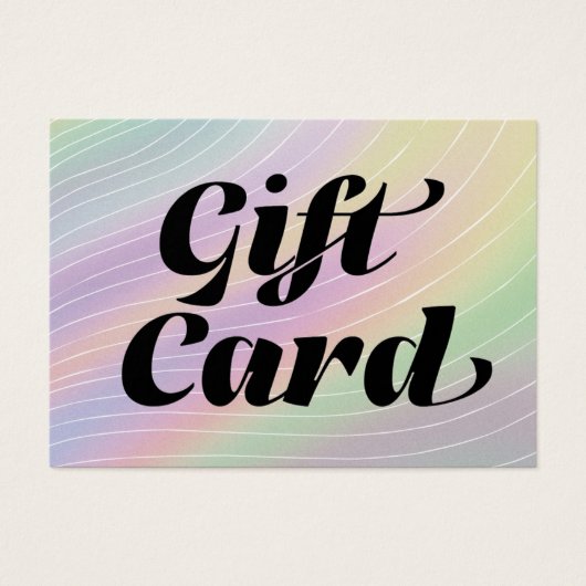 トレンディーホログラムエステティシャン証明書ギフトカード (正面)