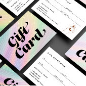 トレンディーホログラムエステティシャン証明書ギフトカード