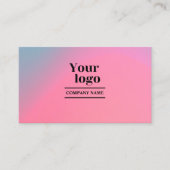 トレンディーホログラムスキャンによるソーシャルメディアのアイコンの接続 名刺 (正面)