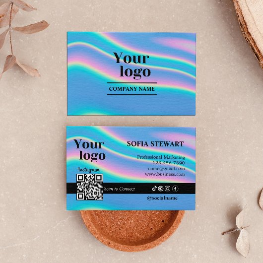 トレンディーホログラムスキャンによるInstagramの接続 名刺