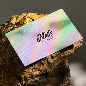 トレンディーホログラムロゴエステティシャン美学 名刺