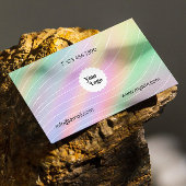 トレンディーホログラムロゴエステティシャン美学 名刺