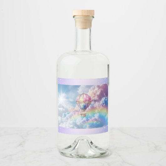 トレンディーホロ熱気球フード&Bevラベル リキュールボトルラベル (正面)