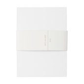 トレンディーホワイトウォーター結婚カラーリボン 招待状ベリーバンド (裏面例)