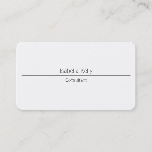 トレンディーホワイトクリエイティブプロフェッショナル スタイリッシュ 名刺 (正面)