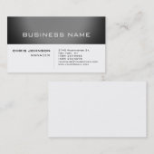 トレンディーホワイトグレー魅力的マネージャの名刺 名刺 (正面/裏面)