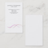 トレンディーホワイトプレーンシンプルミニマリストカーブ 名刺 (正面/裏面)