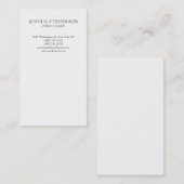 トレンディーホワイトプレーンシンプルミニマルスタイリッシュリスト 名刺 (正面/裏面)