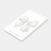 トレンディーホワイトボーパーソナライズされたグ（名前モノグラム） ポストイット (アングル)