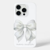 トレンディーホワイトボーパーソナライズされたグ(名前モノグラム) Case-Mate iPhoneケース (裏面)