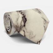 トレンディーホワイトマーブルストーン – アイボリー ネクタイ (ロール)