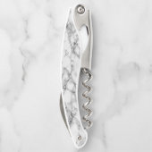 トレンディーホワイトマーブルストーン ソムリエナイフ (裏面)