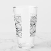 トレンディーホワイトマーブルストーン タンブラーグラス (右)
