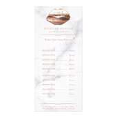 トレンディーホワイトマーブルバラ金ゴールド唇の価格表 ラックカード (正面)