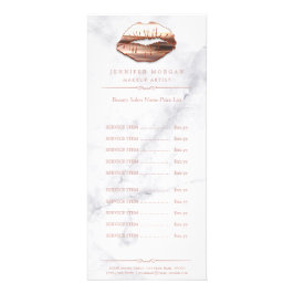 トレンディーホワイトマーブルバラ金ゴールド唇の価格表 ラックカード