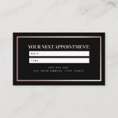 トレンディーホワイトマーブルメイクアップアーティストヘアサロン 予約カード (裏面)