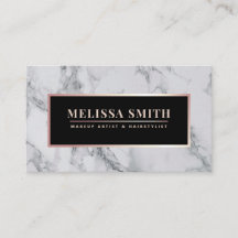 トレンディーホワイトマーブル化粧アーティストヘアサロン