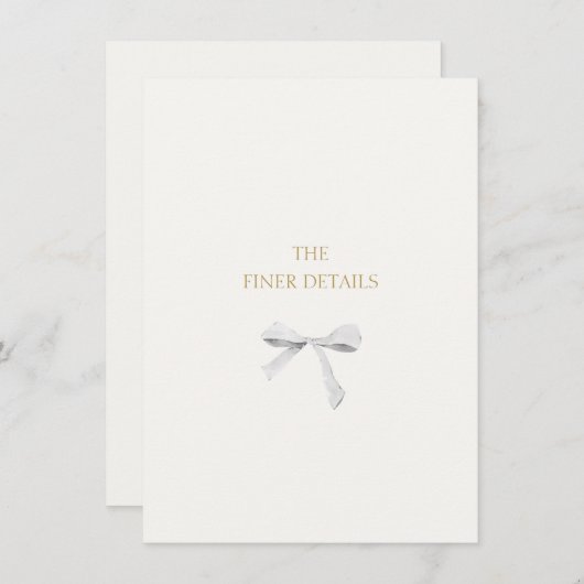 トレンディーホワイトリ結婚ボン詳細エンクロージャカード サンキューカード (正面/裏面)