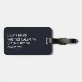 トレンディーホワイトレッドとネイビーのグラフィックカラーブロック ラゲッジタグ (裏面横)