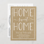 トレンディーホームスイートホームタイポグラフィクラフトムービング 案内ポストカード (正面/裏面)