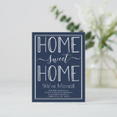 トレンディーホームスイートホームタイポグラフィネイビームービング 案内ポストカード (スタンド正面)