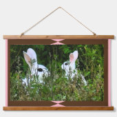 トレンディーホームデコール/オフィス動物うさぎ 吊り下げ型タペストリー (正面)