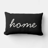 トレンディーホーム引用文白黒カスタマイズ装飾 ランバークッション (正面)