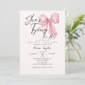 トレンディーボウ彼女は結び目ブライダルシャワー 招待状 (スタンド正面)