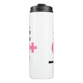 トレンディーボスレディモダンタイポグラフィピンクブラック タンブラー (正面)