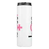 トレンディーボスレディモダンタイポグラフィピンクブラック タンブラー (裏面)