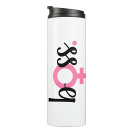 トレンディーボスレディモダンタイポグラフィピンクブラック タンブラー