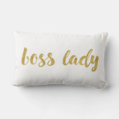 トレンディーボスレディ金ゴールド装飾スクリプト ランバークッション (裏面)