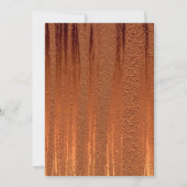 トレンディーボヘミアンオレンジカッパーフローラブーケ 招待状 (裏面)