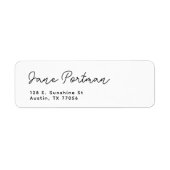 トレンディーボヘミアンミニマル差出人住所 ラベル (正面)