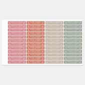 トレンディーボホアイロンオンネーム ラベル (シート)