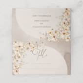 トレンディーボホアーチニュートラルアイボリー白ワイルドフラワー プレイスカード (外部開封)