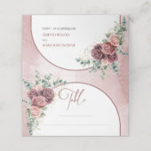 トレンディーボホアーチ赤面ブルゴーニュフローラ金ゴールド プレイスカード (外部開封)