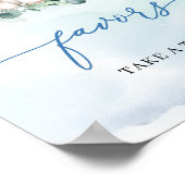 トレンディーボホエレファントブルーフローラユーカリ ポスター (角)