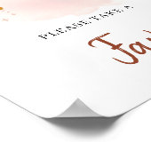 トレンディーボホカッパーラスト赤面レインボインビーフサイン ポスター (角)